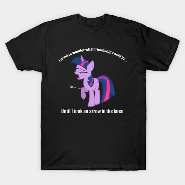 Friendship in the knee T-Shirt by Brony Designs